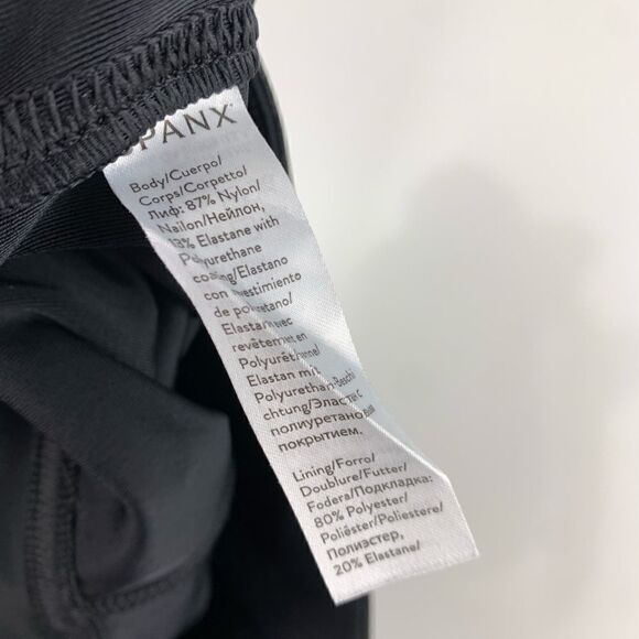 Spanx Women's Faux Leather Leggings Elastic Waist Stretch High Rise Black - Picture 5 of 6